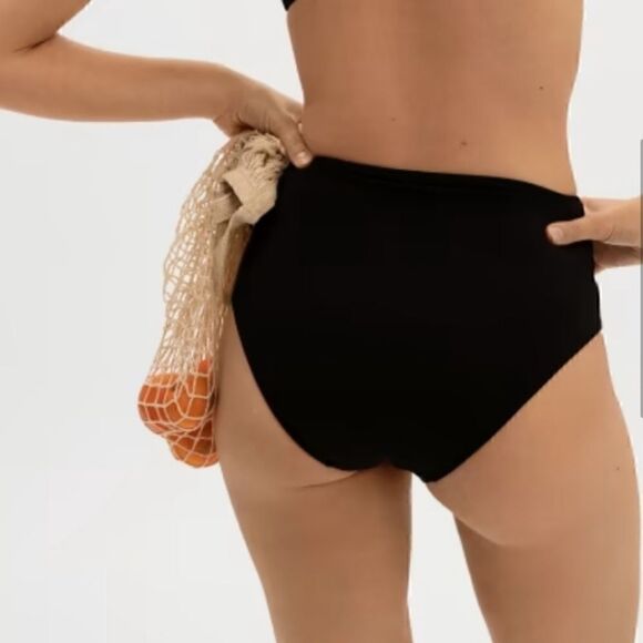 NWT Everlane High Waisted Swim Bottom Black Small - Picture 4 of 4